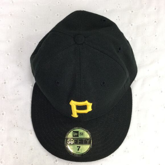 New Era 59Fifty Black Pittsburgh Official on Field Embroidered Logo Fitted Hat 7 - Picture 2 of 14